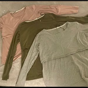 Set of 3 Long Sleeve Nursing Shirts - L
